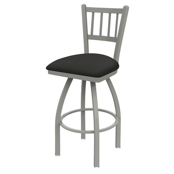 25" Swivel Counter Stool, Nickel Finish, Canter Iron Seat